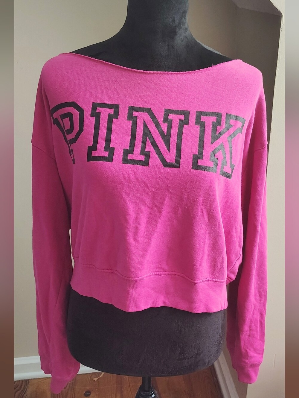 PINK 🩷 Women's Hot Pink Off the Shoulder Sweatshirt X-LARGE